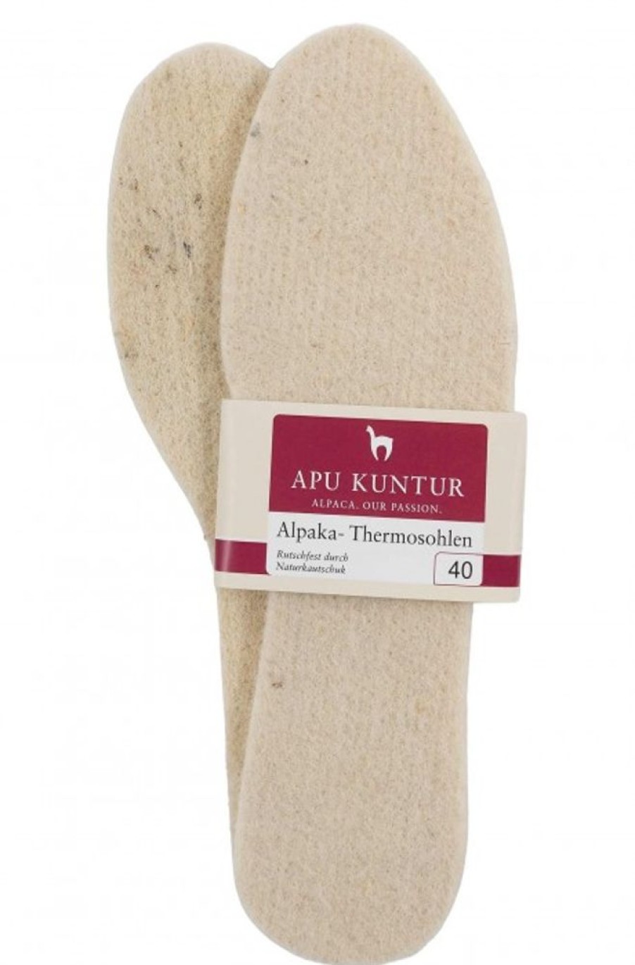 Socken APU KUNTUR | Alpaka Thermosohlen (Gummiert) Aus 70% Alpaka & 30% Schafwolle