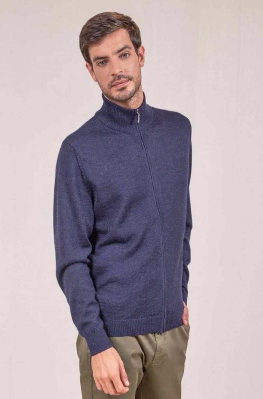 Herren KUNA Essentials | Alpaka Herren Basic Strickjacke Andreas Kuna Essentials