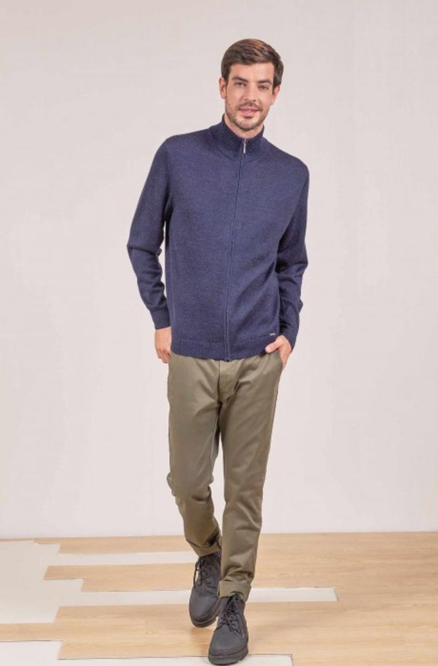 Herren KUNA Essentials | Alpaka Herren Basic Strickjacke Andreas Kuna Essentials