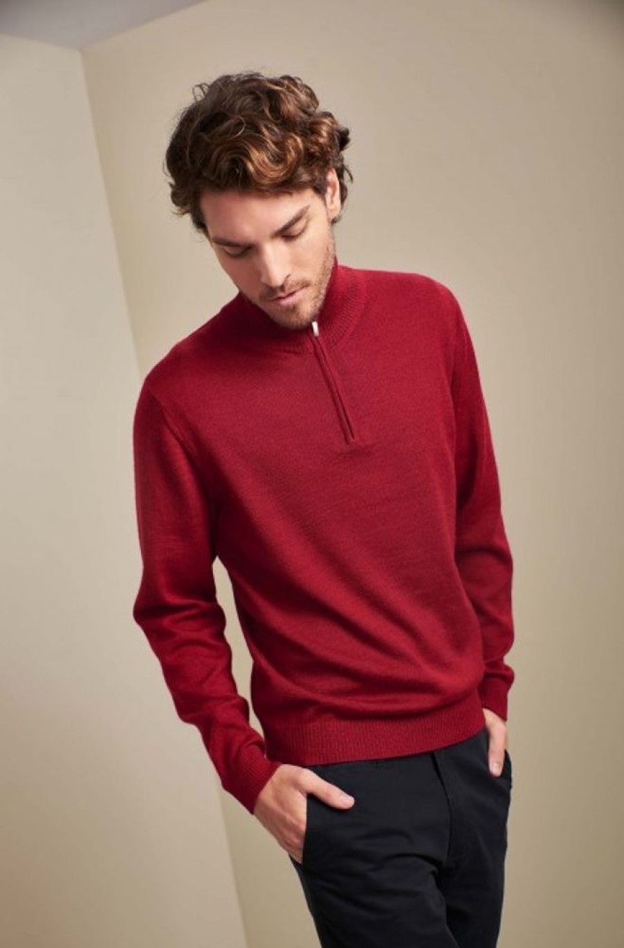 Herren KUNA Essentials | Alpaka Herren Strick Pullover Albert Kuna Essentials