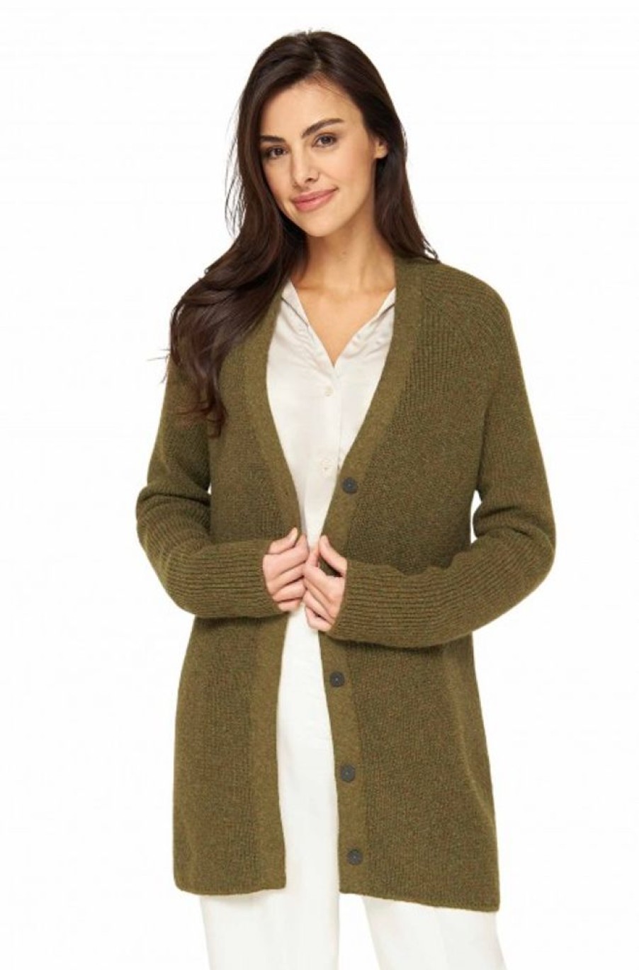 Damen APU KUNTUR | Alpaka Strickjacke Carice Aus Alpaka-Merino-Mix