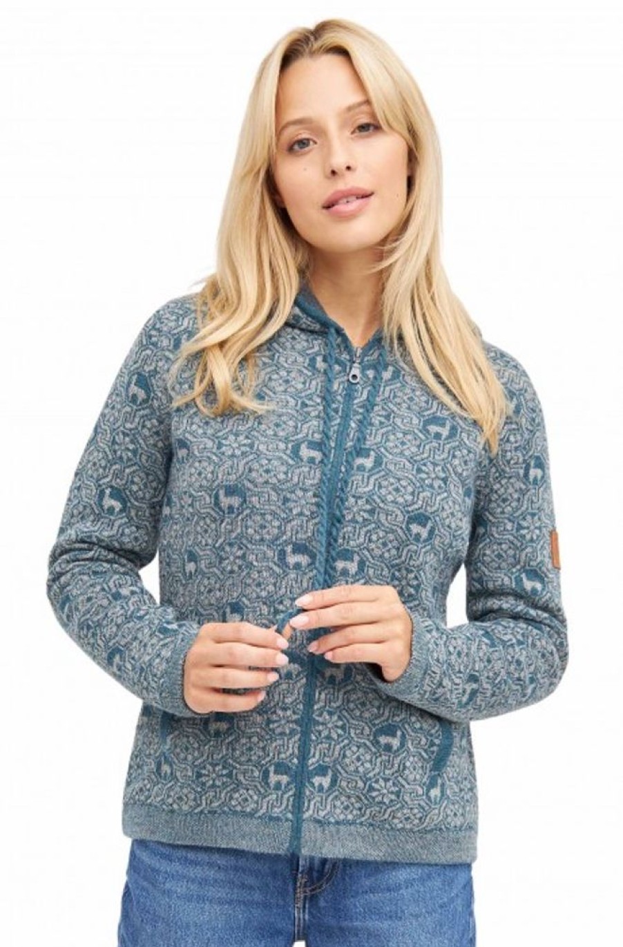 Damen APU KUNTUR | Alpaka Strickjacke Huascaran Aus 100% Alpaka