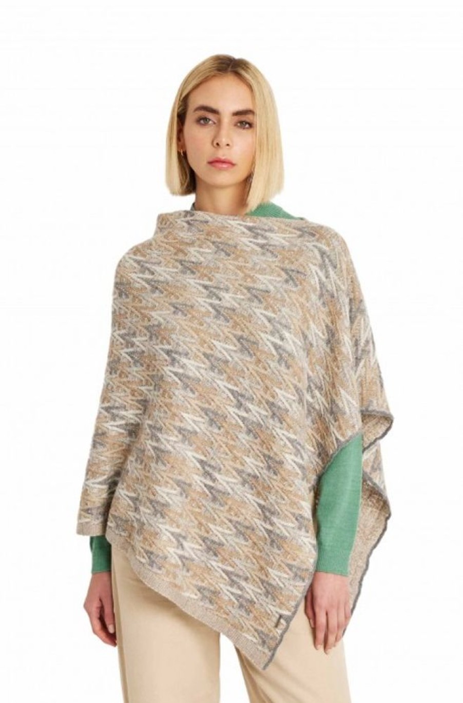 Damen KUNA | Alpaka Poncho Welcome Aus 100% Baby Alpaka