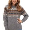 Damen APU KUNTUR | Alpaka Damen Pullover Natura Aus Ungefarbtem Alpaka