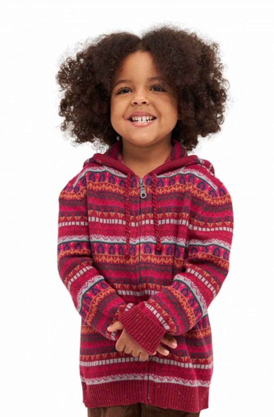 Kinder APU KUNTUR | Alpaka Strickjacke Monito Aus 70 % Baby Alpaka Und 30% Baumwolle