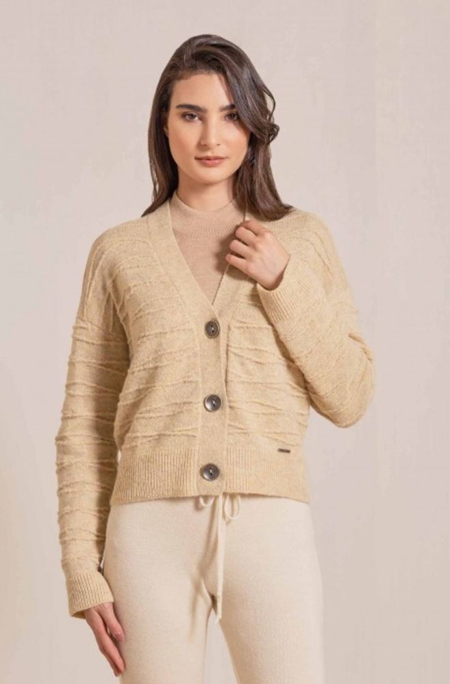 Damen KUNA | Alpaka Strickjacke Valery Aus 100% Baby Alpaka