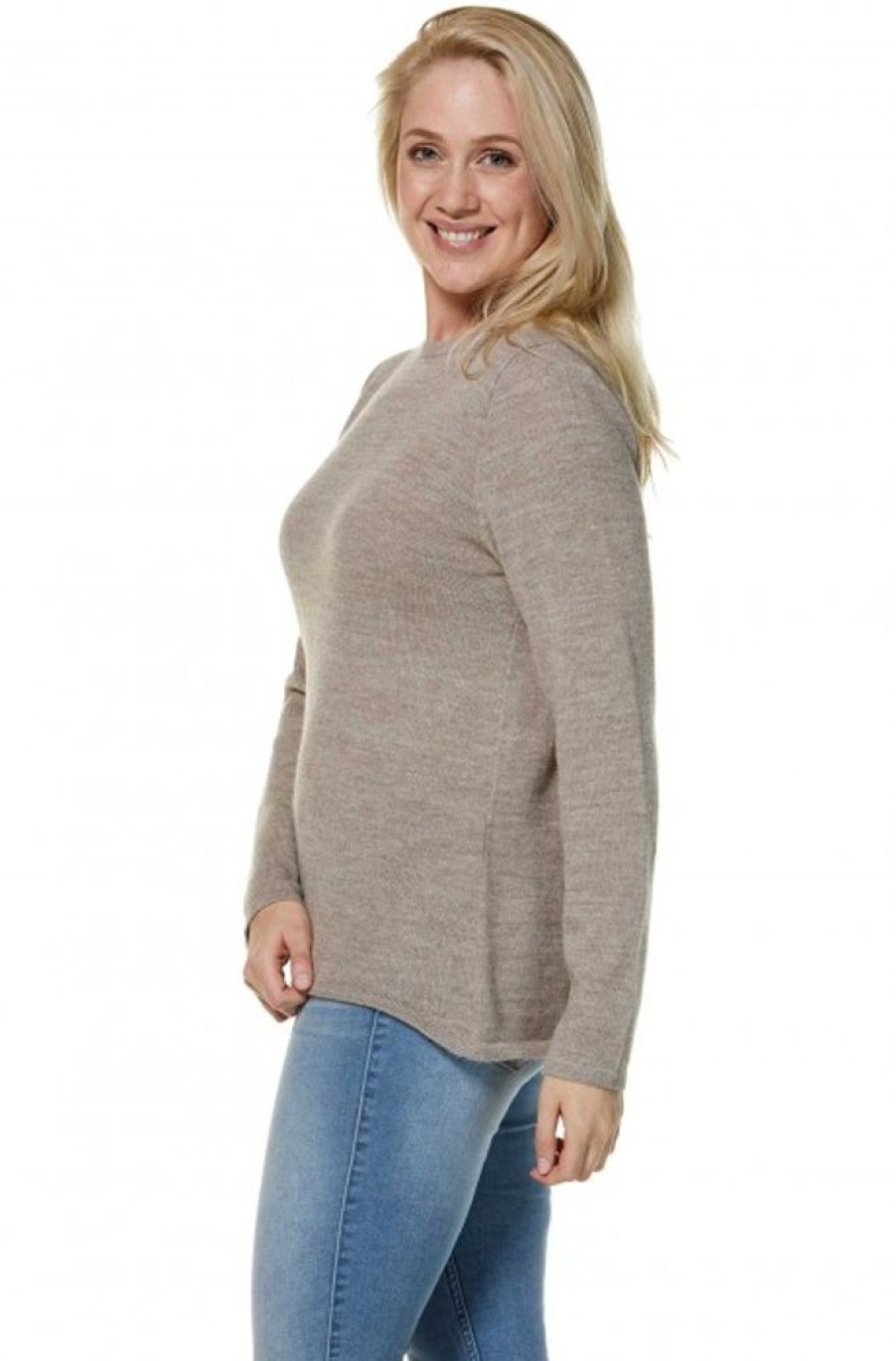 Damen APU KUNTUR | Alpaka Pullover Basic Aus 100% Baby Alpaka