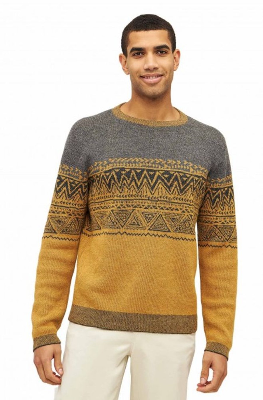 Herren APU KUNTUR | Alpaka Rundhals Pullover Giorgio Aus 100% Baby Alpaka