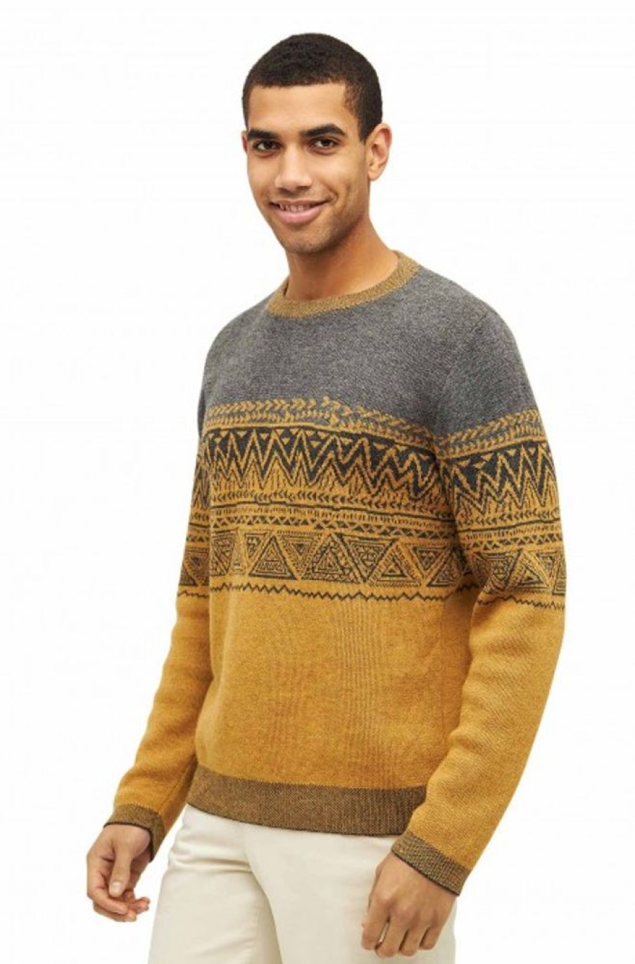 Herren APU KUNTUR | Alpaka Rundhals Pullover Giorgio Aus 100% Baby Alpaka