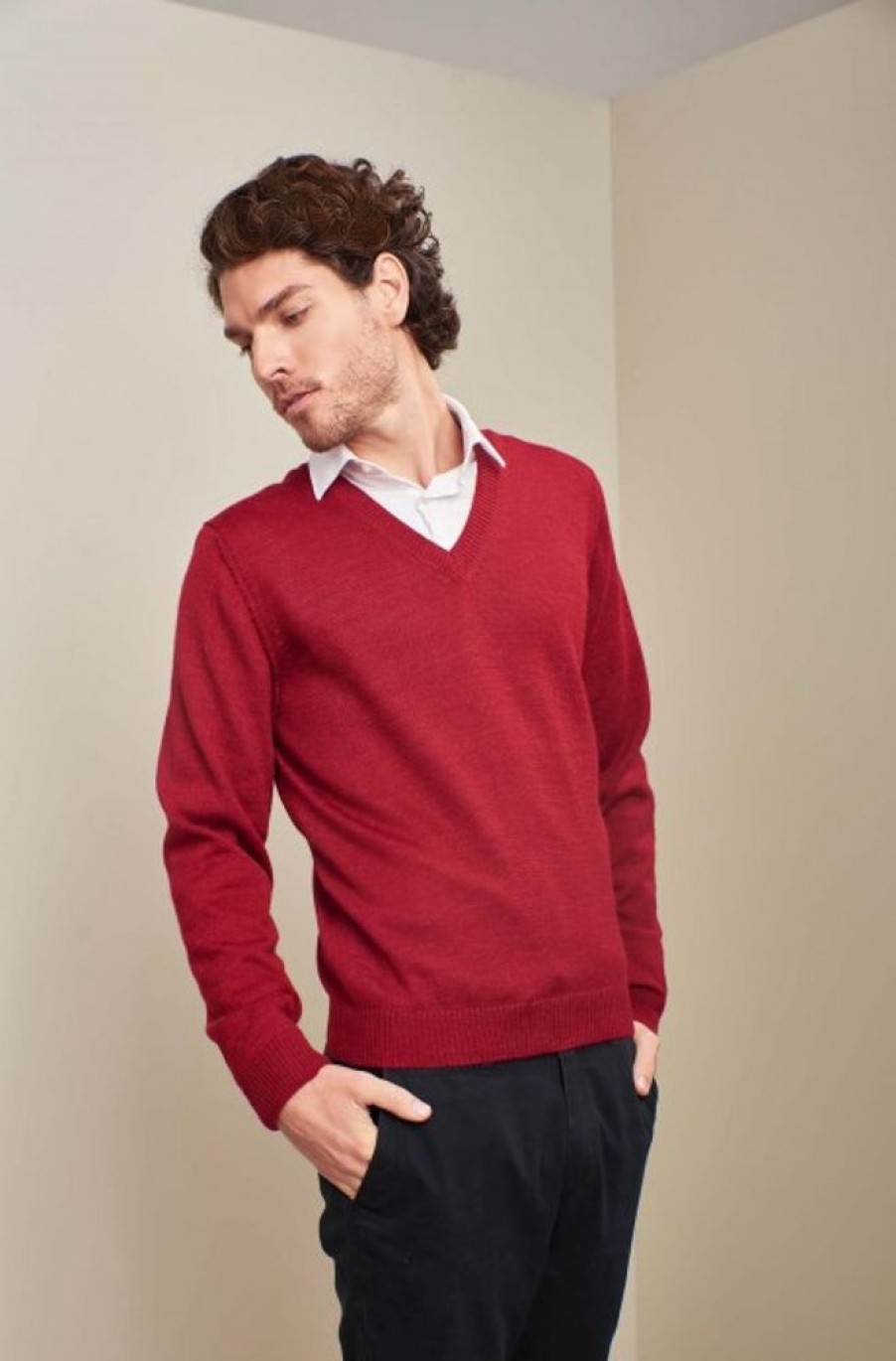 Herren KUNA Essentials | Herren Strickpullover Alan Alpaka Basic Von Kuna Essentials