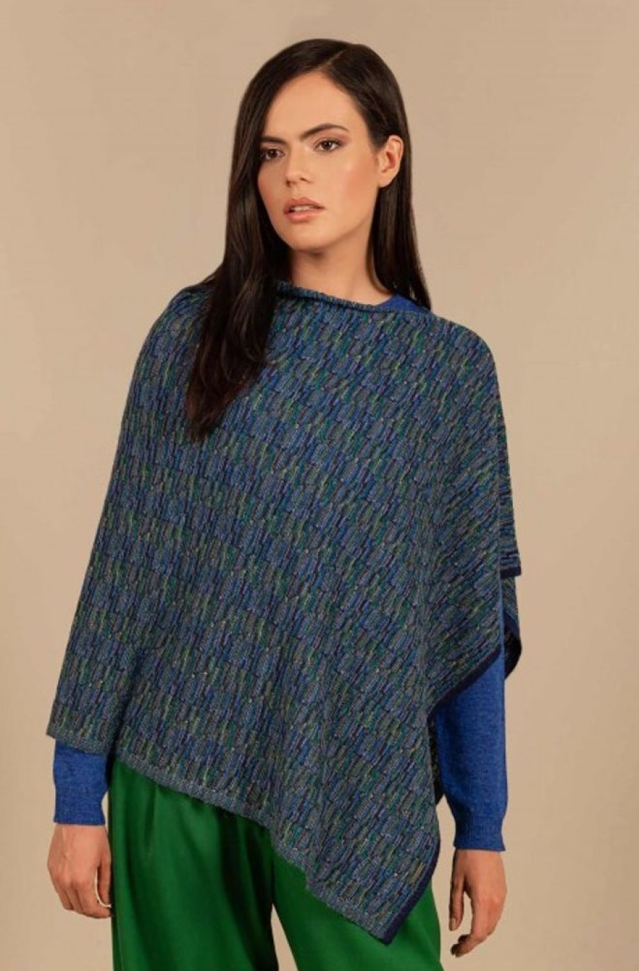 Damen KUNA | Alpaka Poncho Ucrania Aus 100% Baby Alpaka