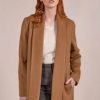 Damen KUNA | Kurz-Mantel Short Swing Alpaka Schal-Kragen Coat Kuna Essentials