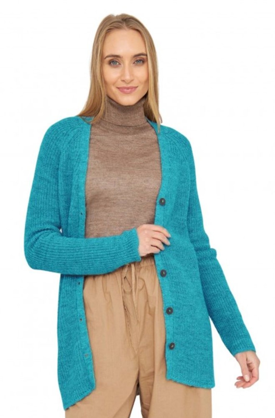 Damen APU KUNTUR | Alpaka Strickjacke Carice Aus Alpaka-Merino-Mix