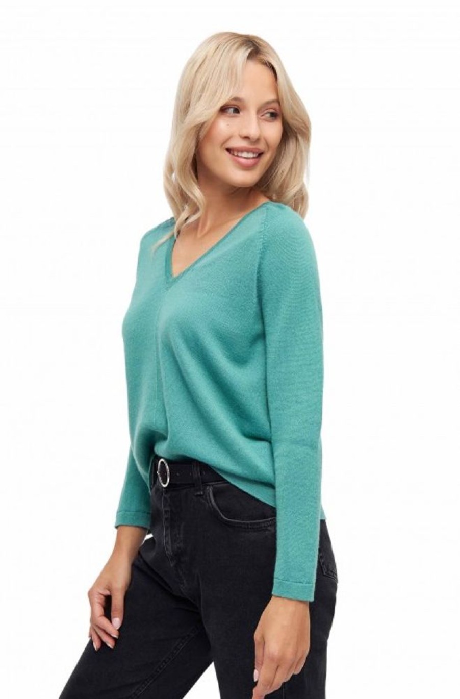 Damen APU KUNTUR | Alpaka V-Neck Pullover Anna Aus 100% Baby Alpaka