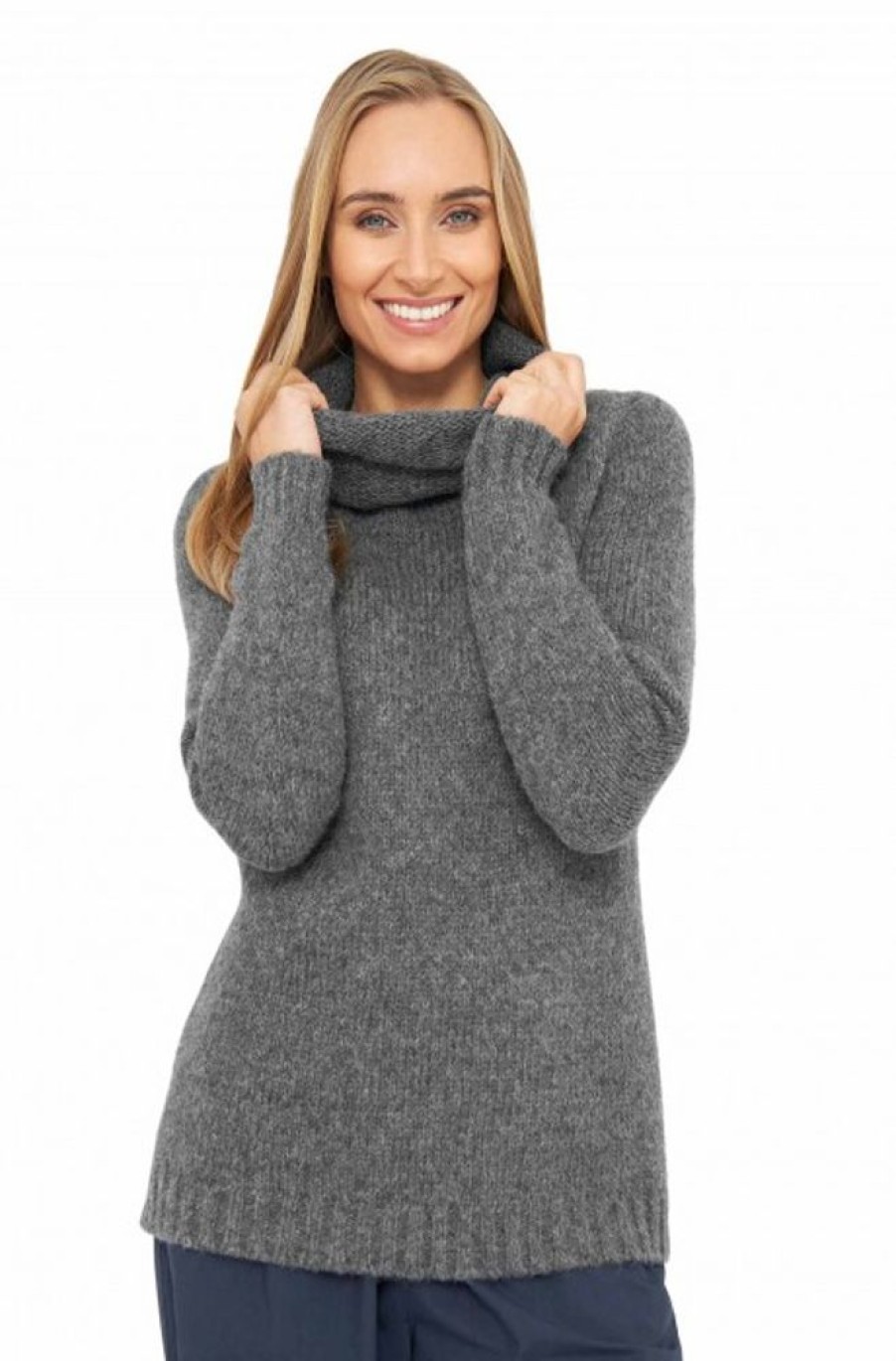 Damen APU KUNTUR | Alpaka Rollkragen Pullover Asa Aus Alpaka Woll-Mix