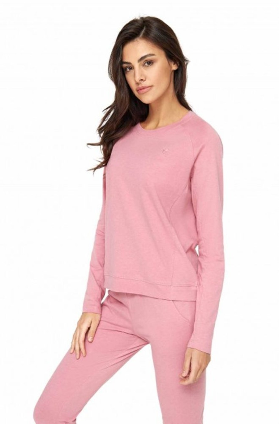 Damen APU KUNTUR | Alpaka Pyjama Damen Sweatshirt Dreamline Aus Alpaka-Baumwoll-Mix