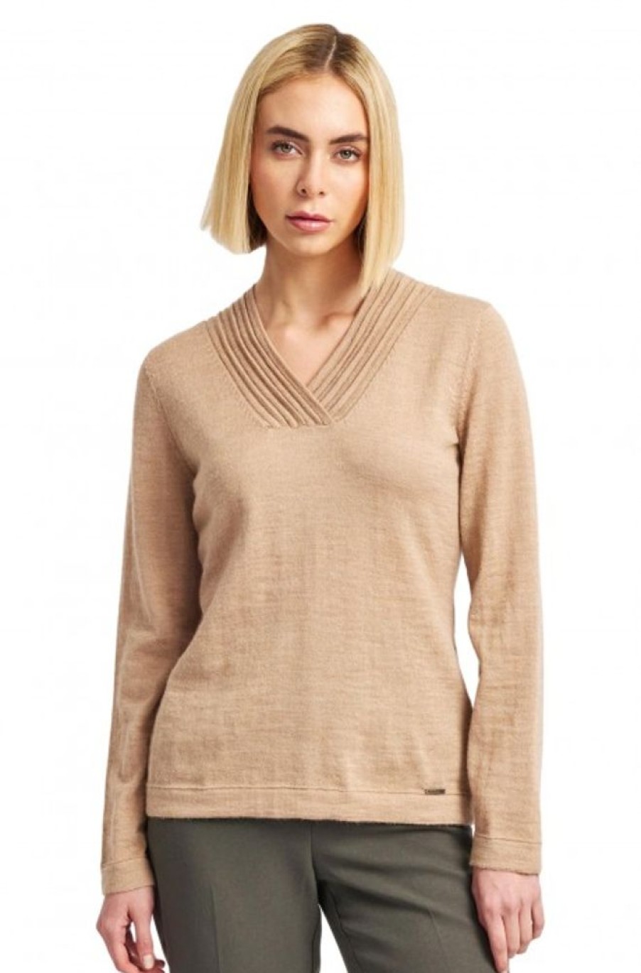 Damen KUNA | Alpaka Pullover Whatever V Aus 100% Baby Alpaka