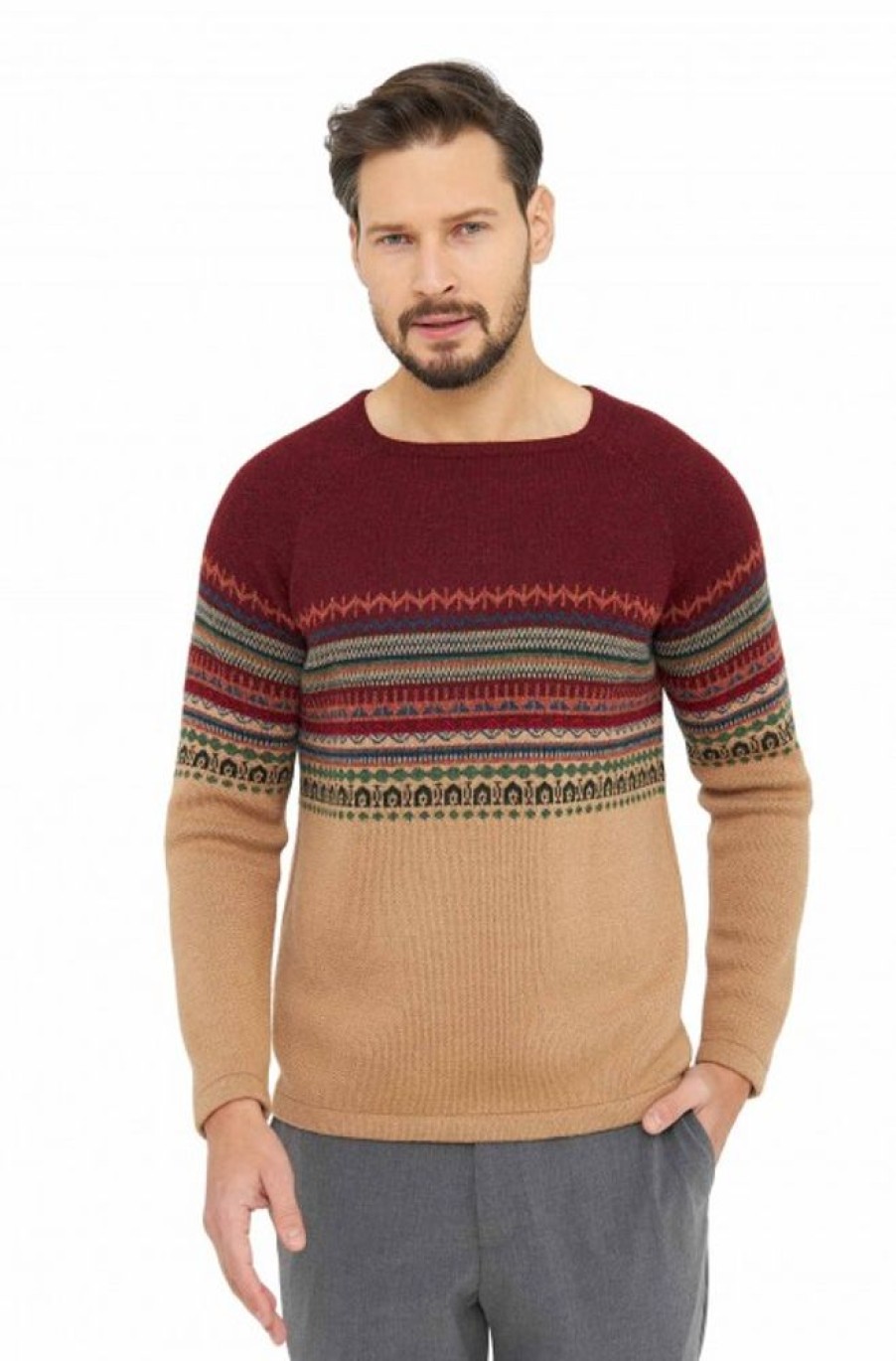 Herren APU KUNTUR | Alpaka Pullover Colores De Luna Aus 100% Baby Alpaka