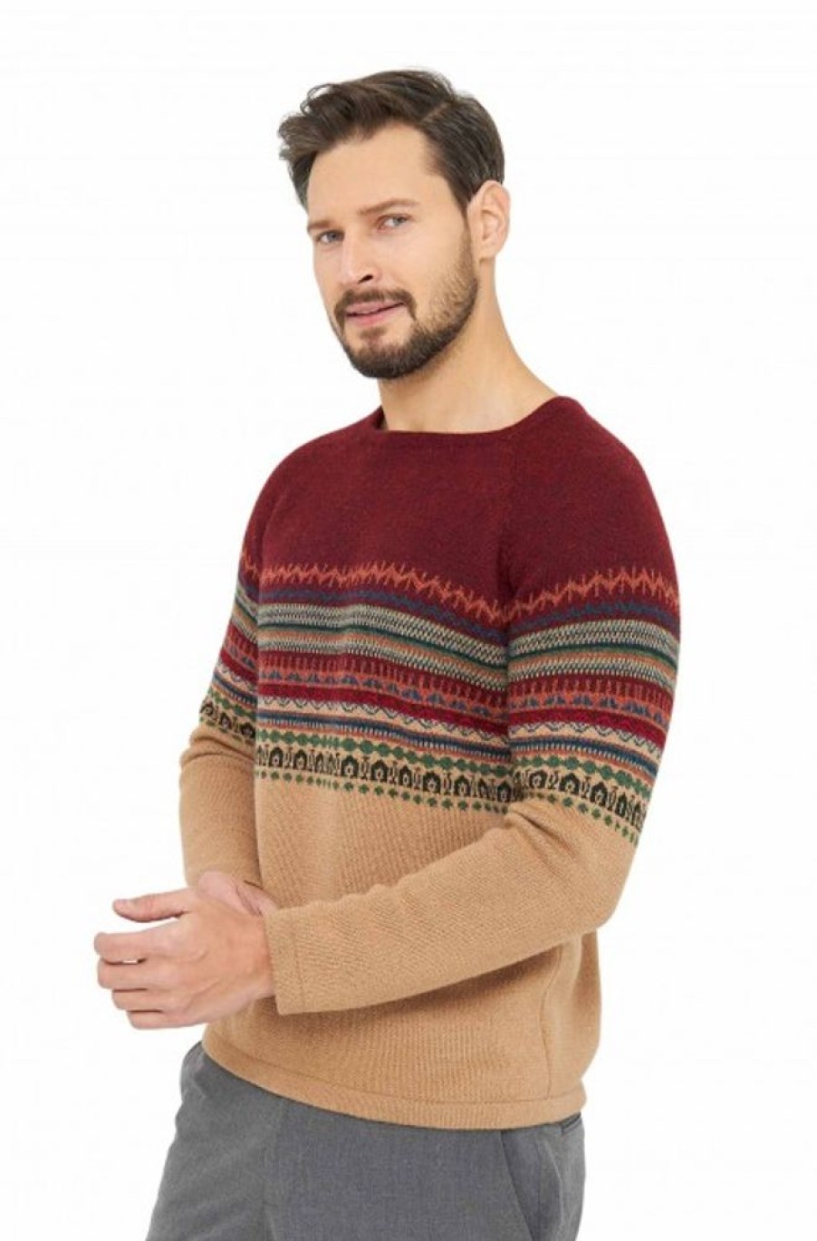 Herren APU KUNTUR | Alpaka Pullover Colores De Luna Aus 100% Baby Alpaka