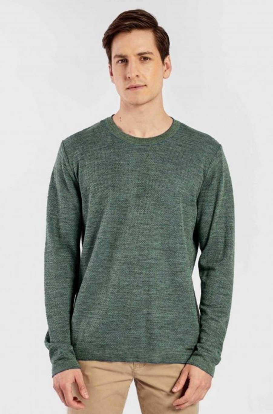 Herren KUNA | Alpaka Pullover Vecco Aus Alpaka-Seide-Mix