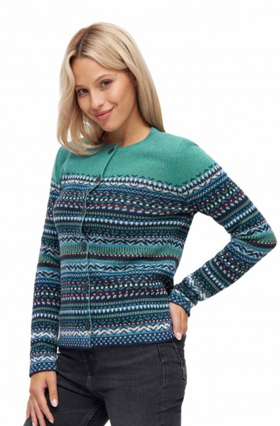 Damen APU KUNTUR | Alpaka Cardigan Dilaya Aus 100% Baby Alpaka