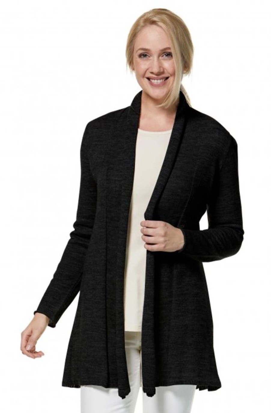 Damen APU KUNTUR | Alpaka Strickjacke Penelope Long Aus 100% Baby Alpaka