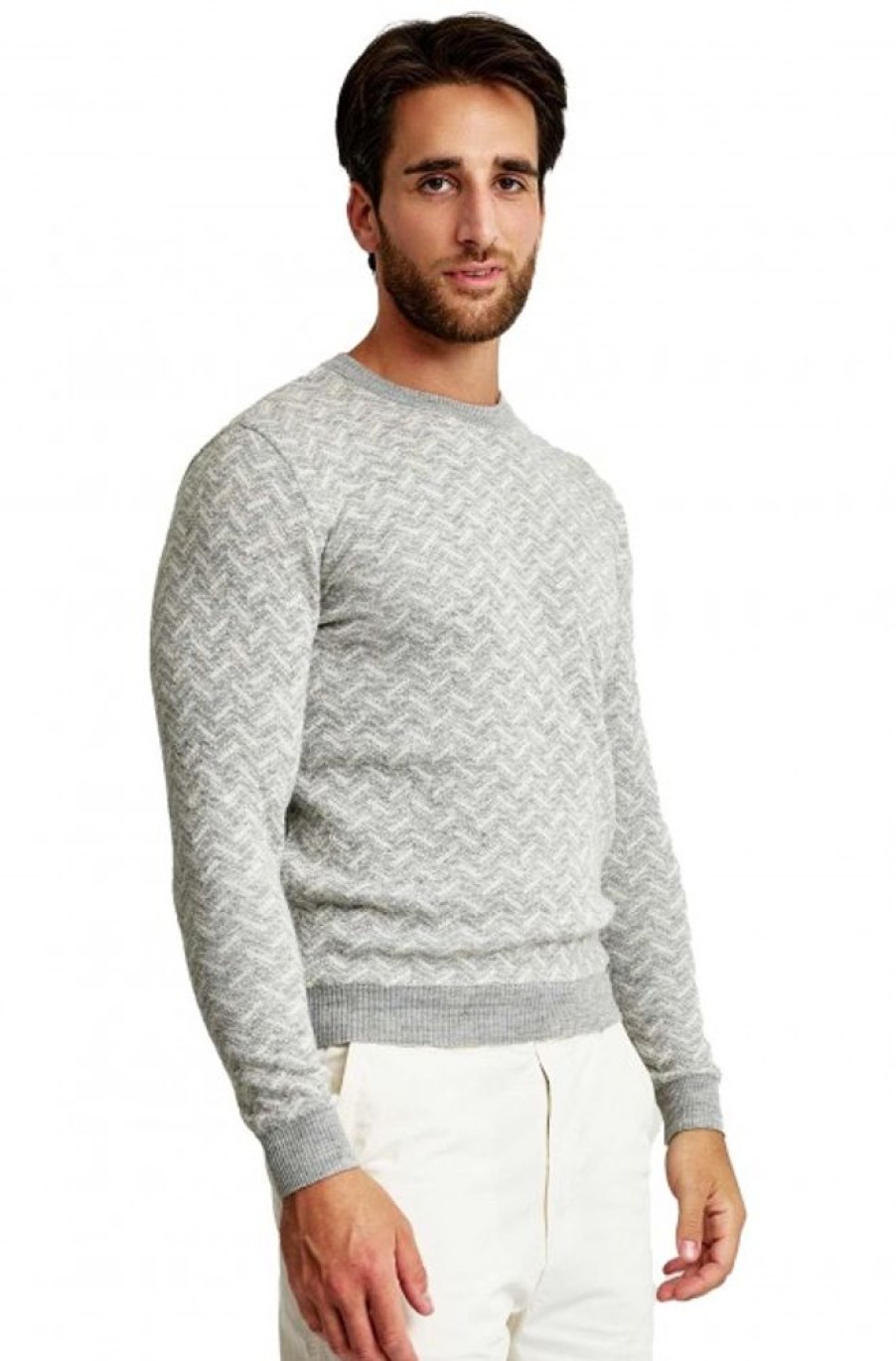 Herren KUNA | Wendbarer Alpaka Pullover Wimbledon Aus Baby Alpaka & Seide