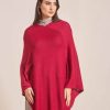 Damen KUNA Essentials | Alpaka Basic Strickponcho Almendra Kuna Essentials