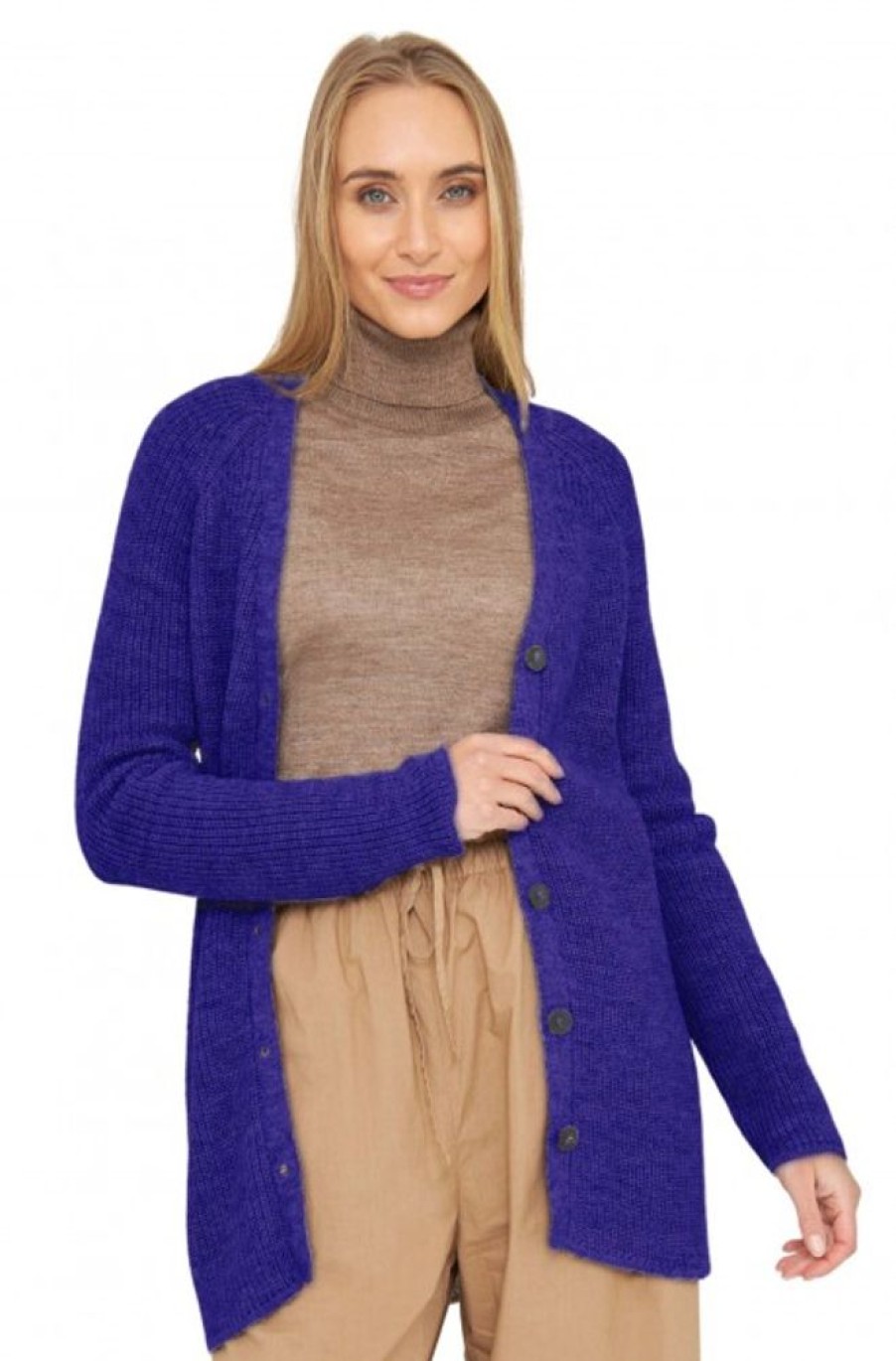 Damen APU KUNTUR | Alpaka Strickjacke Carice Aus Alpaka-Merino-Mix