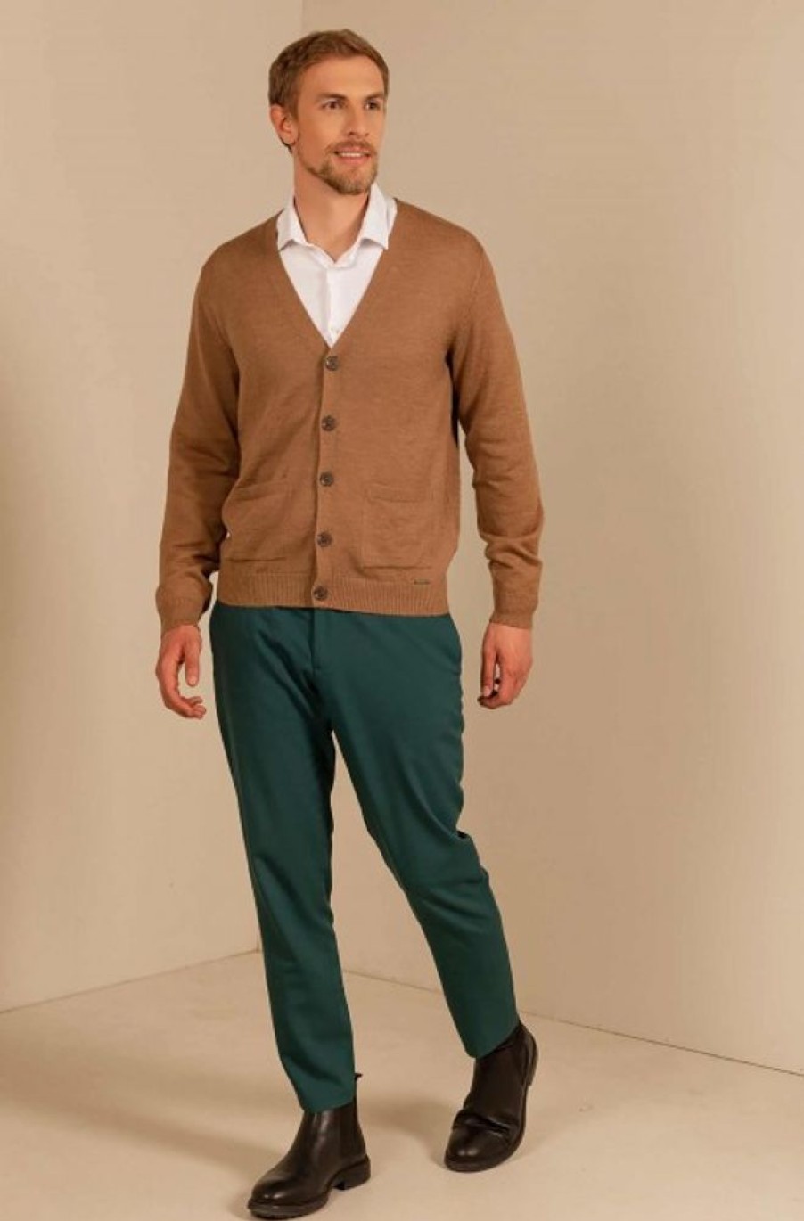 Herren KUNA | Alpaka Cardigan Antony Aus 100% Baby Alpaka