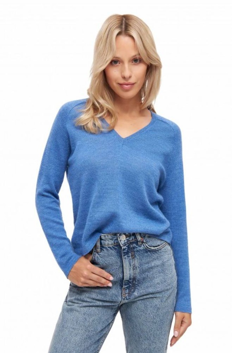 Damen APU KUNTUR | Alpaka V-Neck Pullover Anna Aus 100% Baby Alpaka