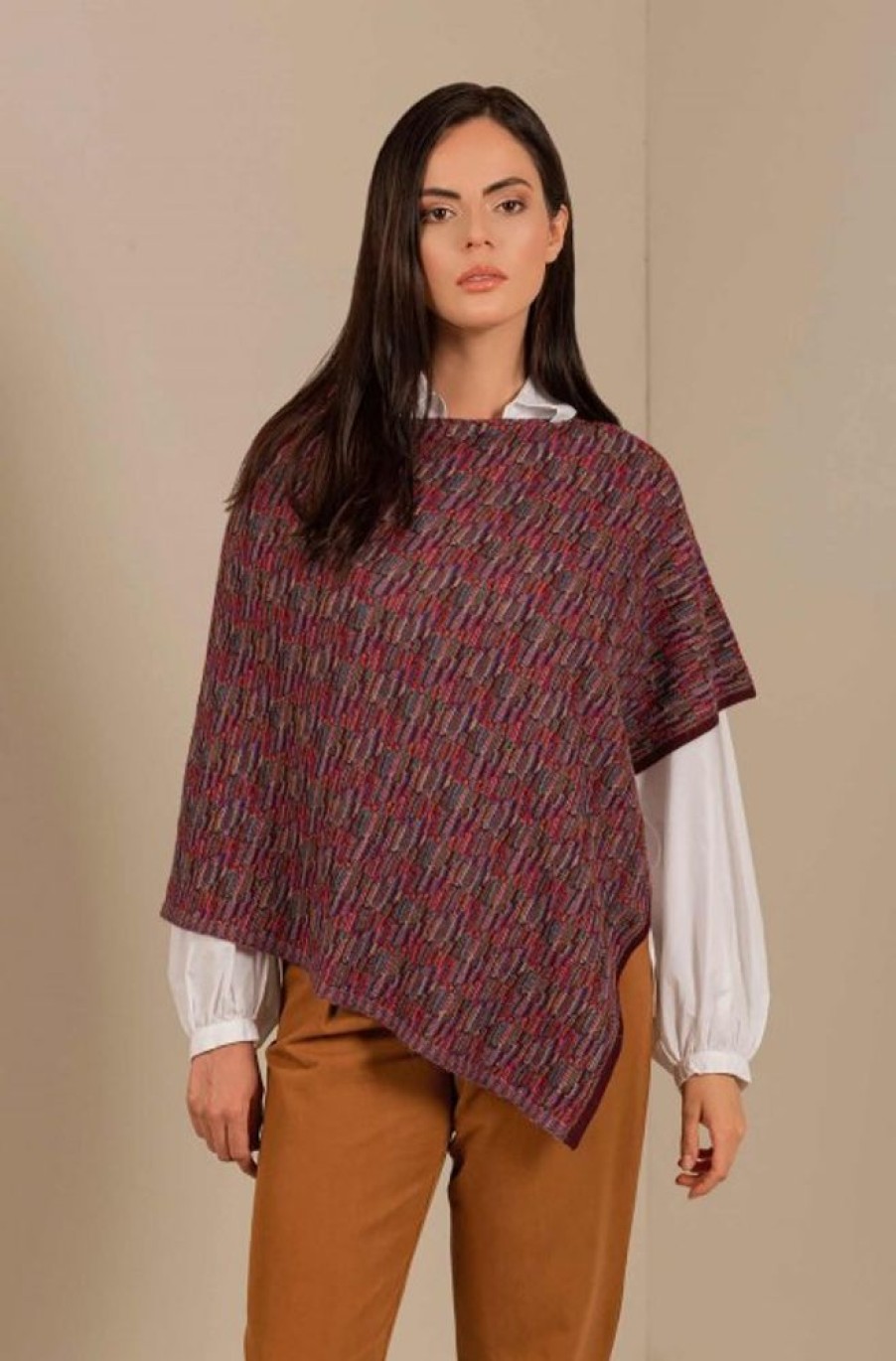 Damen KUNA | Alpaka Poncho Ucrania Aus 100% Baby Alpaka