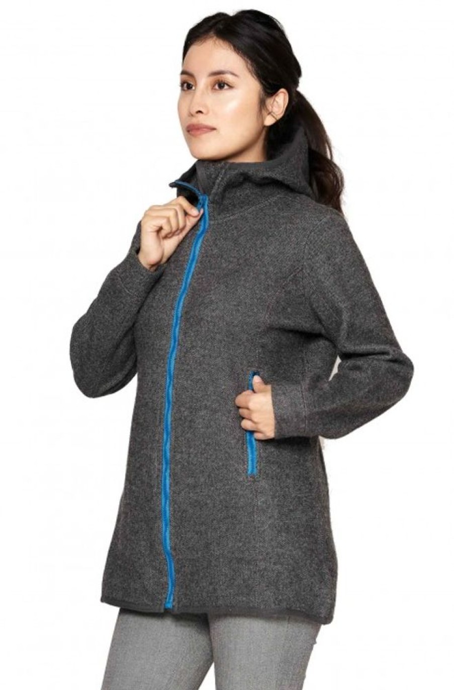 Damen APU KUNTUR | Alpaka Kapuzenjacke Alpaca Sport Aus Alpaka-Woll-Mix