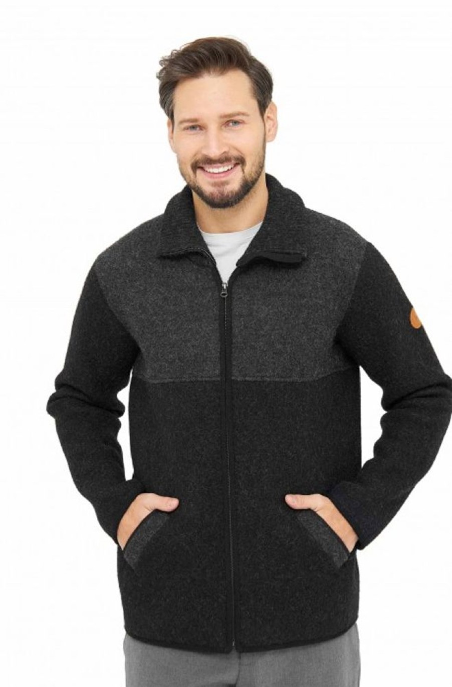 Herren APU KUNTUR | Alpaka Filzjacke Oliver Aus Alpaka Und Wolle