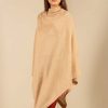 Damen KUNA Essentials | Alpaka Basic Strickponcho Almendra Kuna Essentials