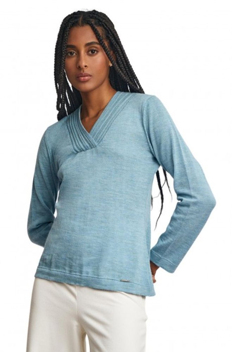 Damen KUNA | Alpaka Pullover Whatever V Aus 100% Baby Alpaka