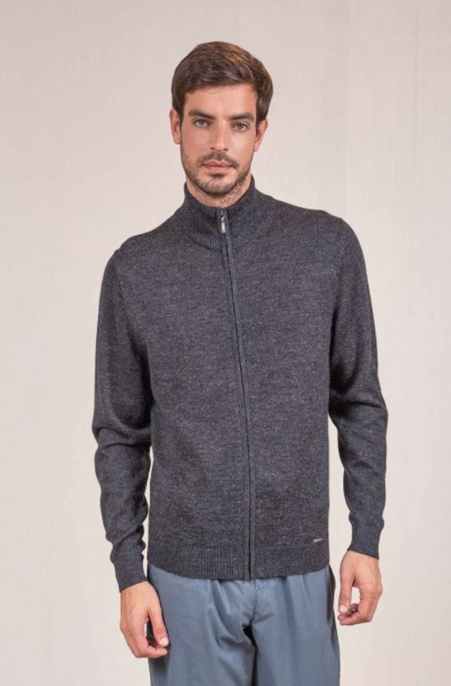 Herren KUNA Essentials | Alpaka Herren Basic Strickjacke Andreas Kuna Essentials